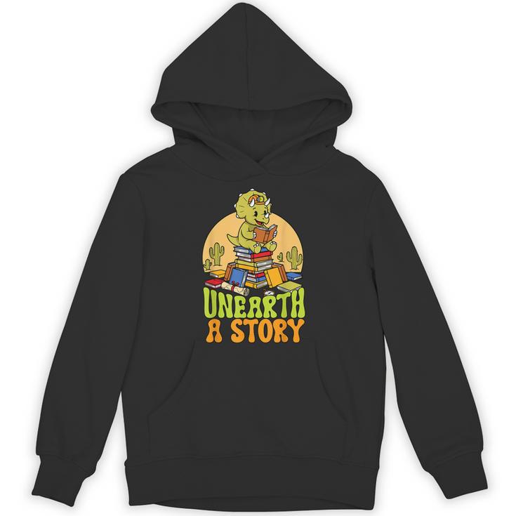 Summer Reading Teacher Unearth a Story Library Book Lover Unisex Hoodie