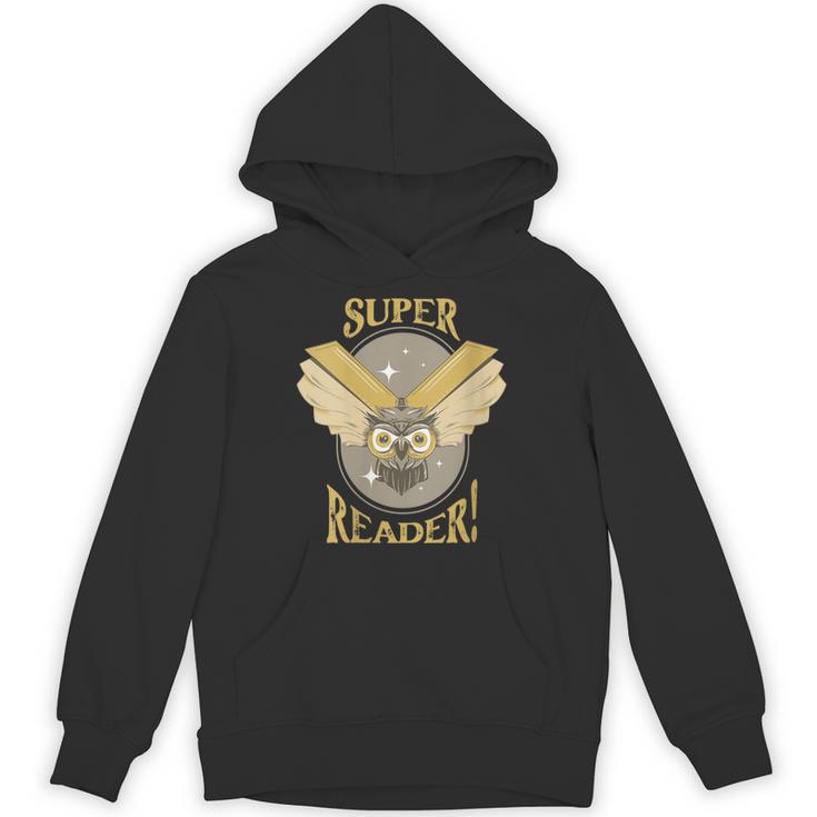 Super Reader Owl Bookmarks Reading Librarian Nocturnal Book Unisex Hoodie