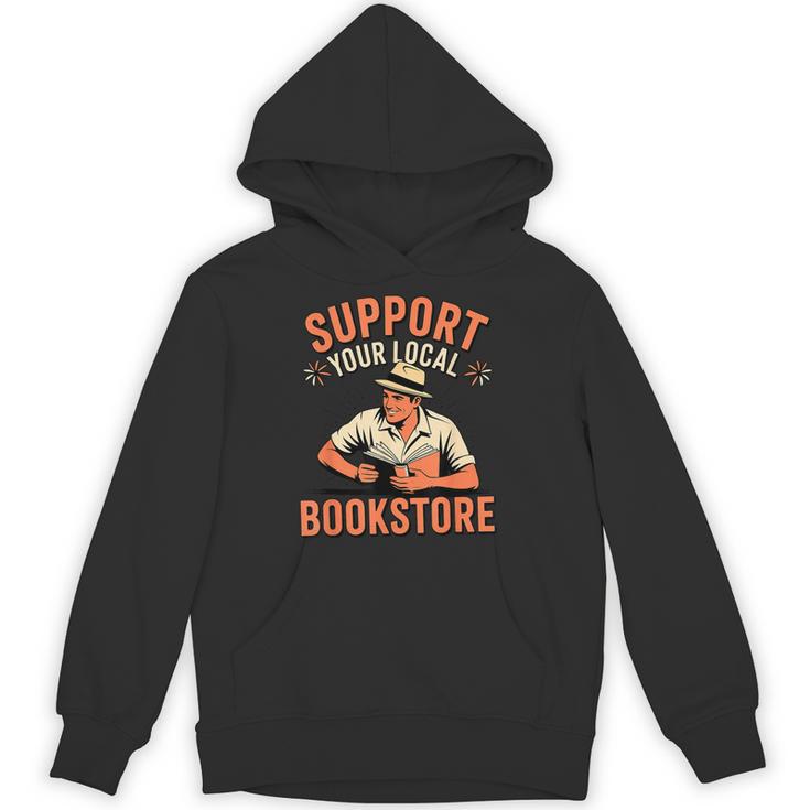 Support Your Local Bookstore Vintage Reader Unisex Hoodie