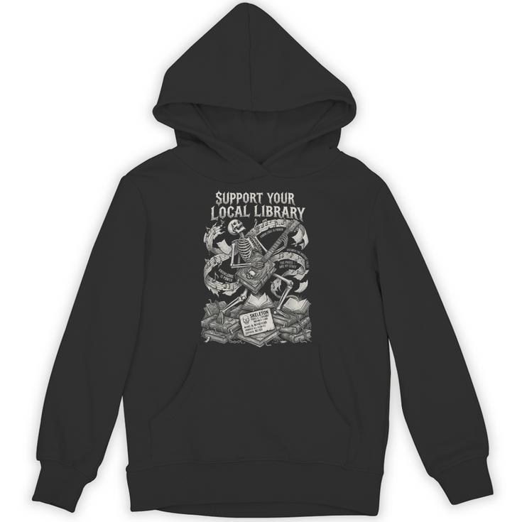 Support Your Local Library Goth Book Unisex Hoodie