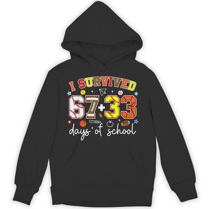I Survived 6733 Days Baseball Football Basketball 100 Days Unisex Hoodie