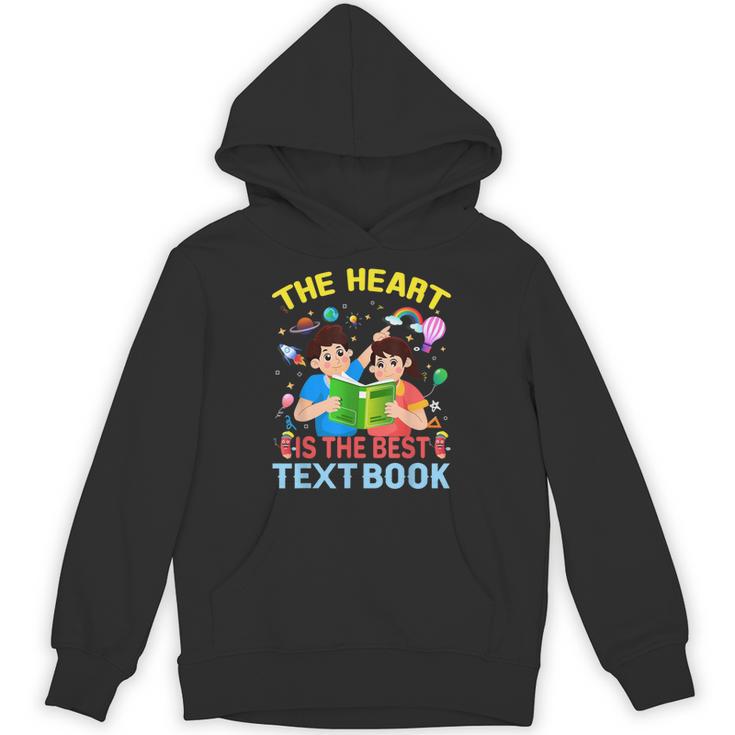 Teacher Heart Text Book For Men Women Unisex Hoodie