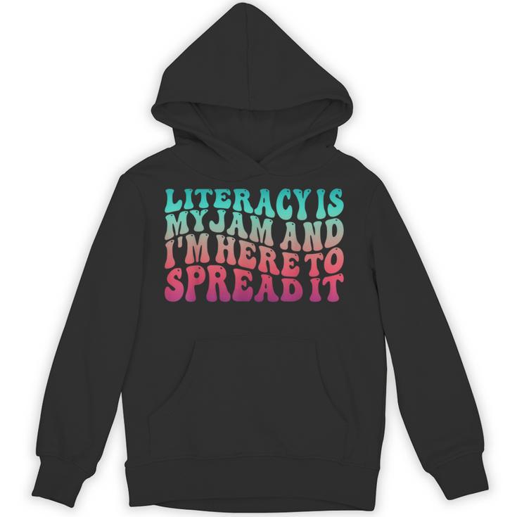 Teaching Pun Literacy Is My Jam Librarian Book Lover Teacher Unisex Hoodie
