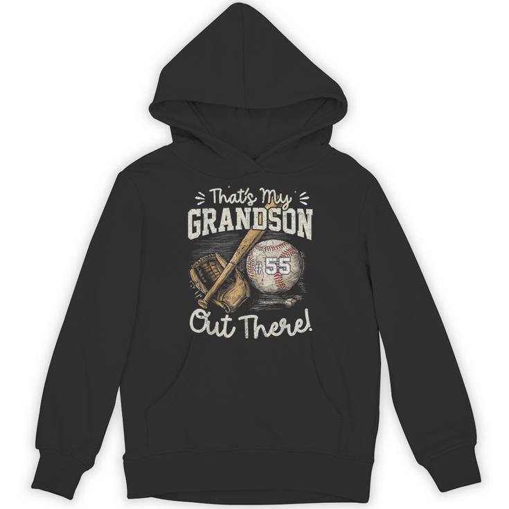 That's My Grandson Out There Jersey Number 55 Baseball Unisex Hoodie That's My Grandson Out There Jersey Number 55 Baseball Unisex Hoodie
