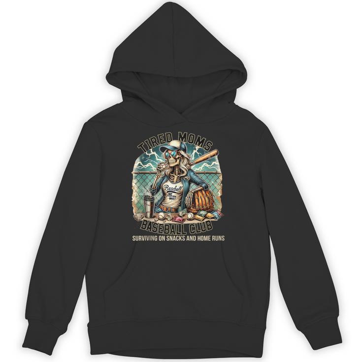 Tired Mom's Baseball Club Surviving On Snacks And Home Runs Unisex Hoodie