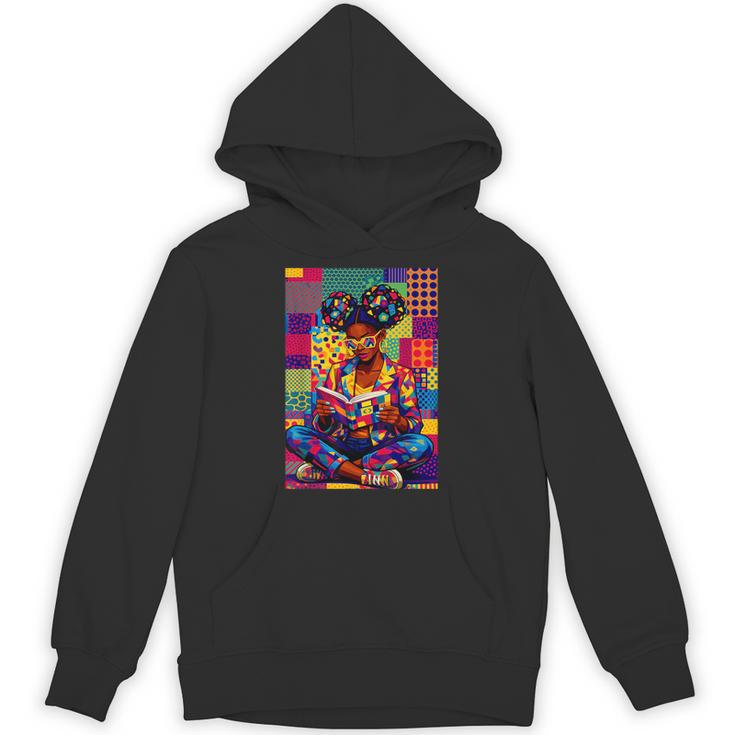History Month Educated Black Women Girls Reading Book Unisex Hoodie