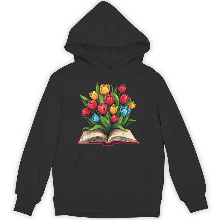 Tulips Flowers Book Floral Unisex Hoodie