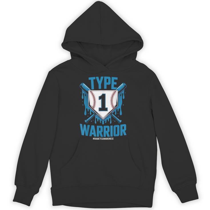 Type 1 Warrior Diabetes Awareness Baseball Enthusiasts Unisex Hoodie