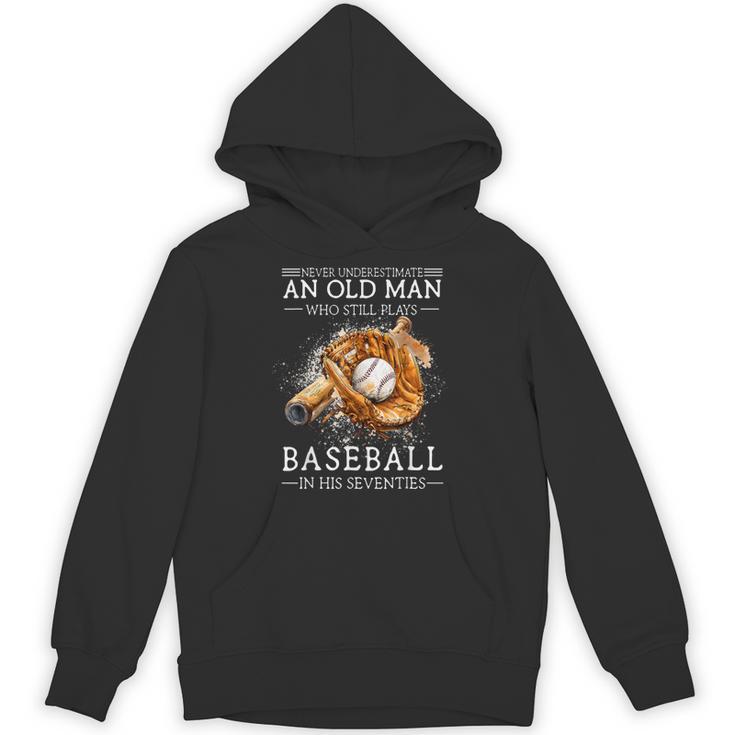 Never Underestimate An Old Man Who Still Plays Baseball Unisex Hoodie