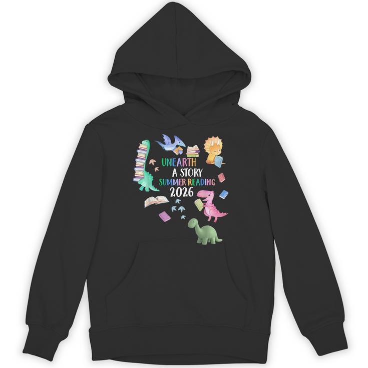 Unearth a Story Dinosaur Book 2026 Summer Reading Program Unisex Hoodie