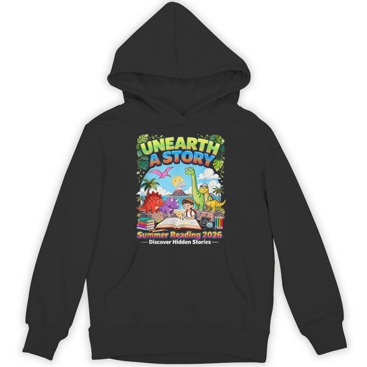 Unearth A Story Dinosaur Books Summer Reading 2026 Unisex Hoodie