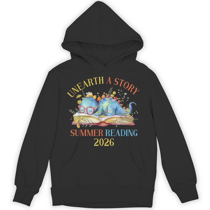 Unearth a Story Summer Reading 2026 Dinosaur Books Dino Unisex Hoodie