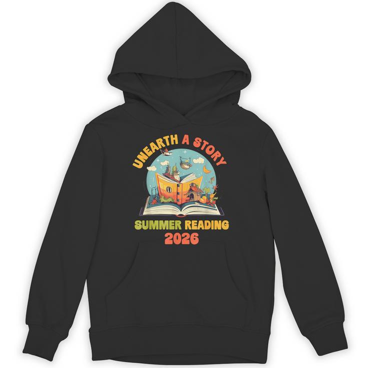 Unearth a Story Summer Reading 2026 Librarian Book Library Unisex Hoodie