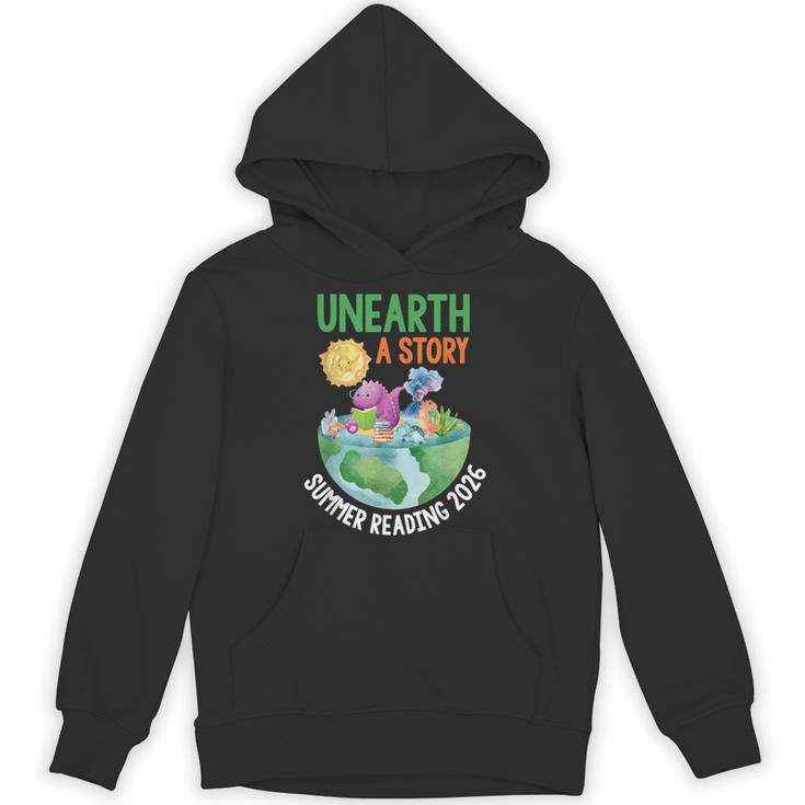 Unearth A Story Summer Reading Program 2026 Animals Book Unisex Hoodie