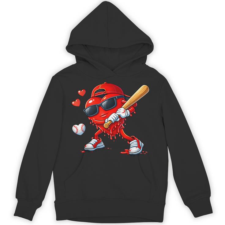 Valentine Baseball Heart Sports Love Valentines Day Boys Unisex Hoodie