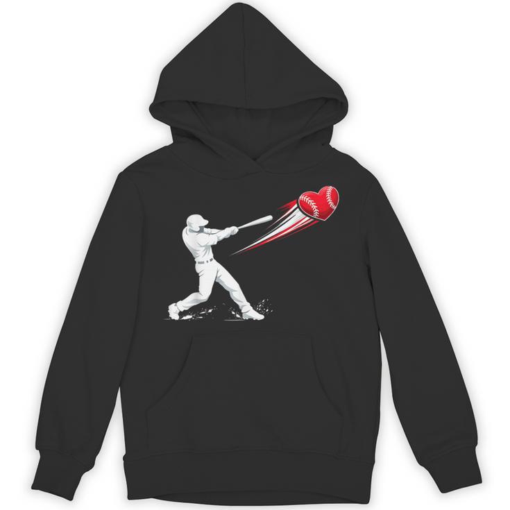 Valentines Day Baseball Batter Silhouette Heart Unisex Hoodie Valentines Day Baseball Batter Silhouette Heart Unisex Hoodie