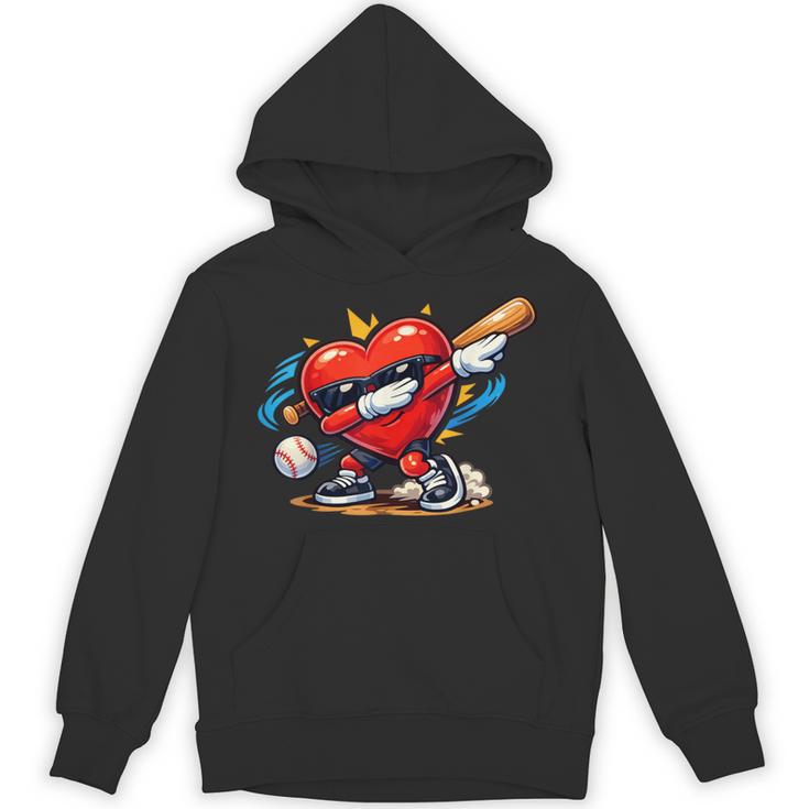 Valentines Day Baseball Dabbing Red Heart Love Boys Unisex Hoodie Valentines Day Baseball Dabbing Red Heart Love Boys Unisex Hoodie