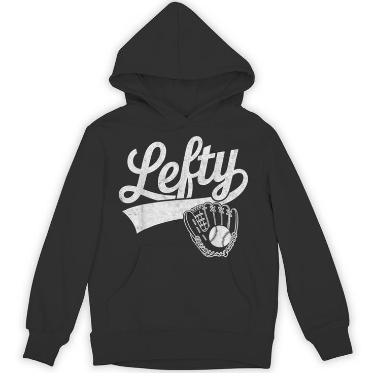 Vintage Baseball Tee Lefty Left Handed Baseball Player Unisex Hoodie