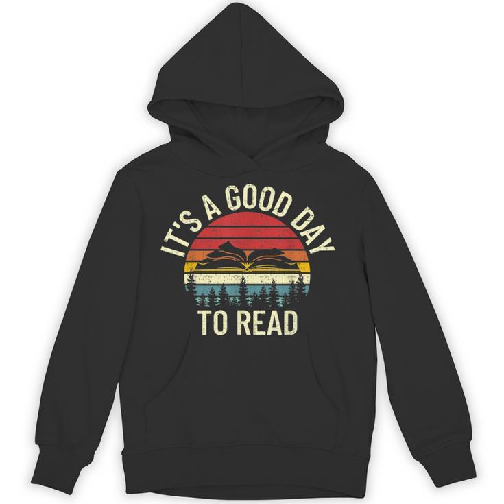 Vintage Retro It's a Good Day To Read Book Reading Lovers Unisex Hoodie