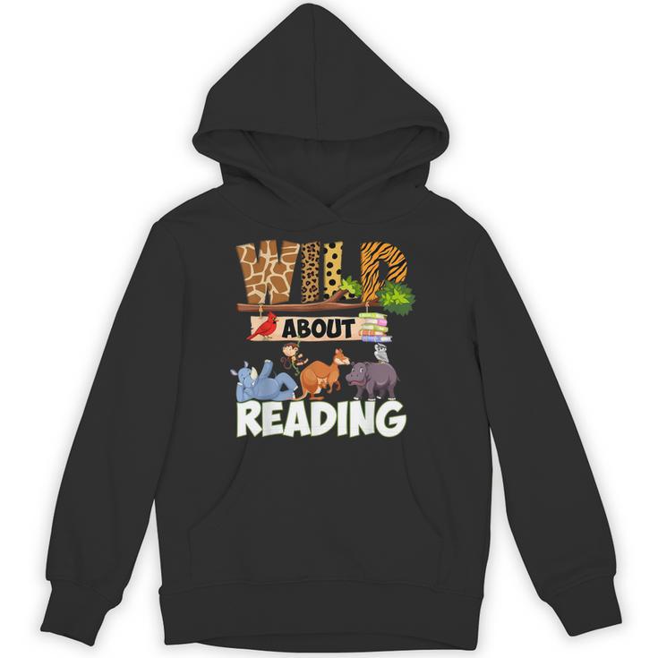 Wild About Reading Book Lover Bookworm Library Day Unisex Hoodie