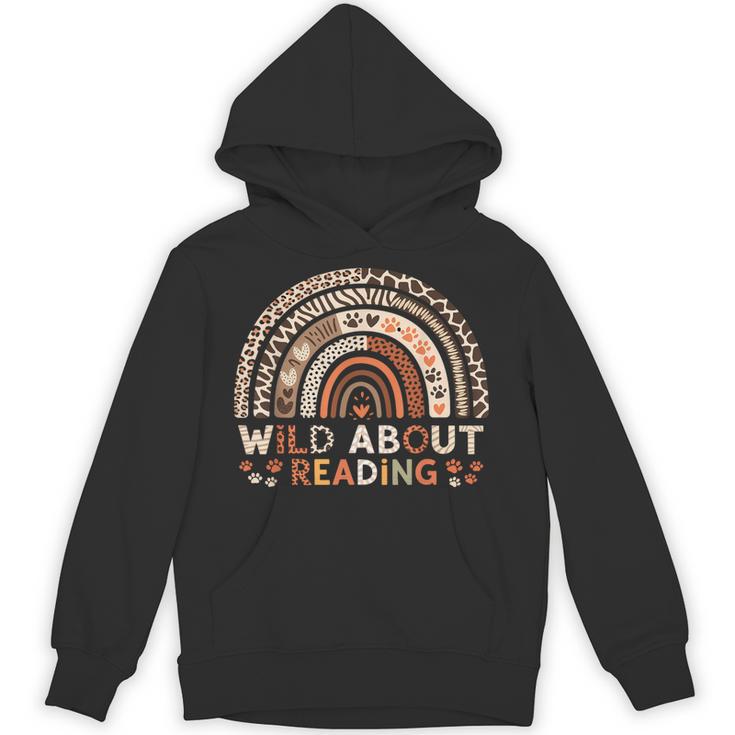 Wild About Reading Books Reader Lover Library Day Librarian Unisex Hoodie