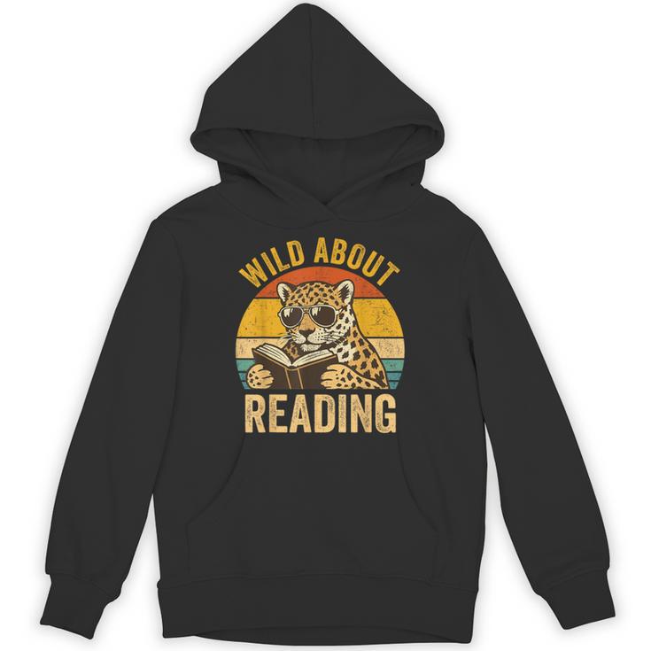 Wild About Reading Cheetah Book Leopard Print Kids Boys Girl Unisex Hoodie
