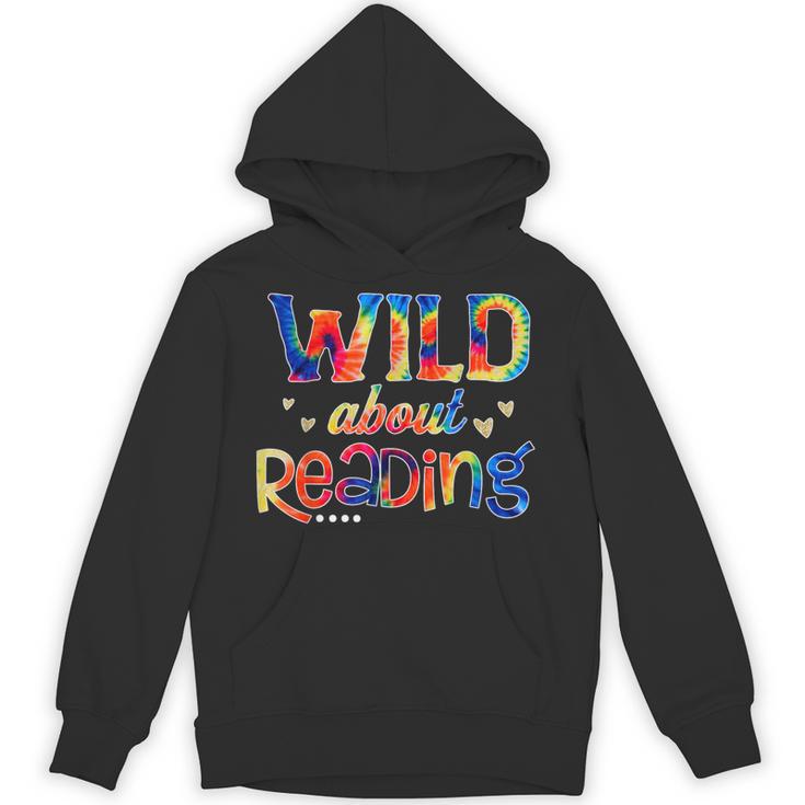 Wild About Reading Tie Dye Reading Books Unisex Hoodie