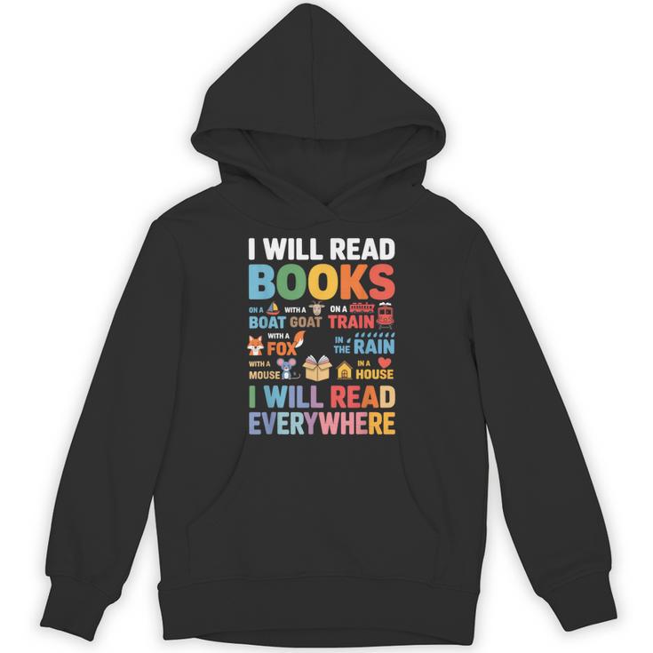 I Will Read Books On A Boat With a Goat On Train Book Lover Unisex Hoodie