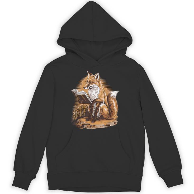 Wise Fox Reading A Book In Glasses Unisex Hoodie
