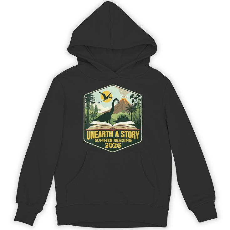 Women's 2026 Summer Reading Unearth a Story Teachers Students Book Unisex Hoodie