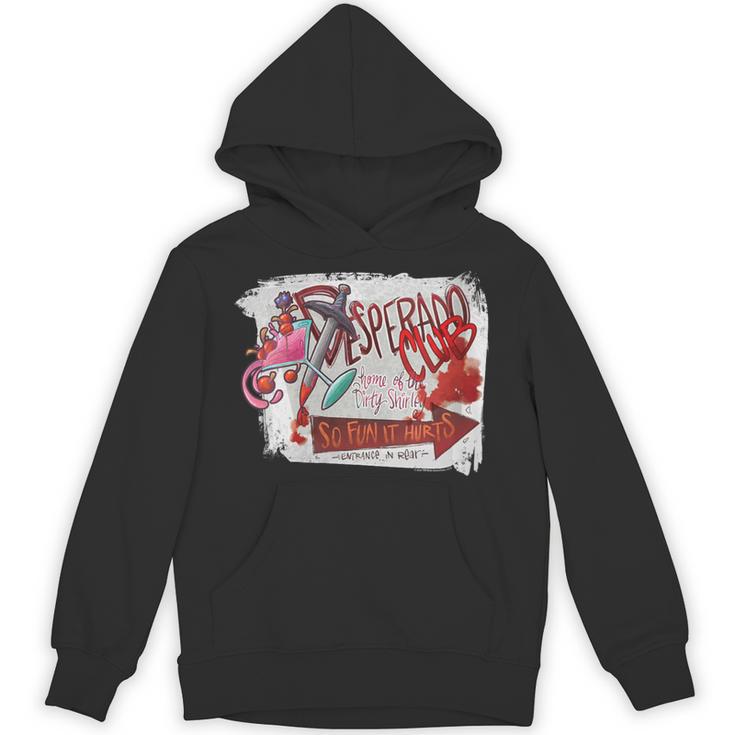 Women's DCC The Desperado Club So Fun It Hurts Graffiti Sign Book Unisex Hoodie