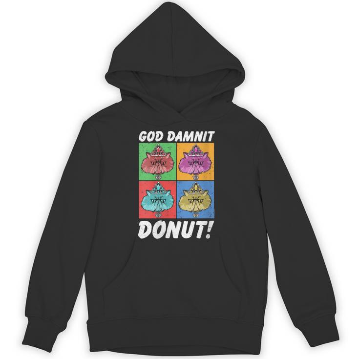 Women's Dungeon Crawler Carl God Damnit Donut Cat Pop Art Book Unisex Hoodie