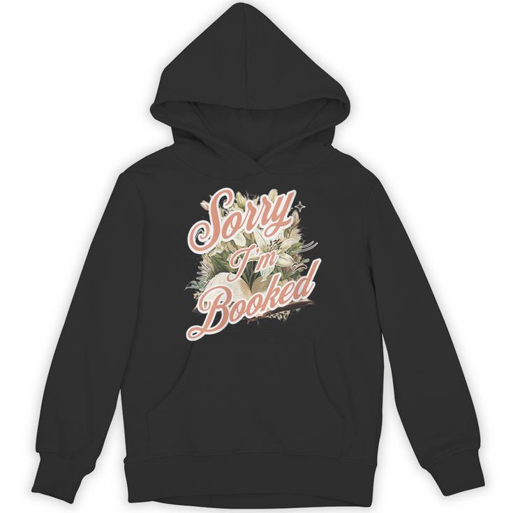 Women's I'm Booked Floral Book Lovers Readers Unisex Hoodie
