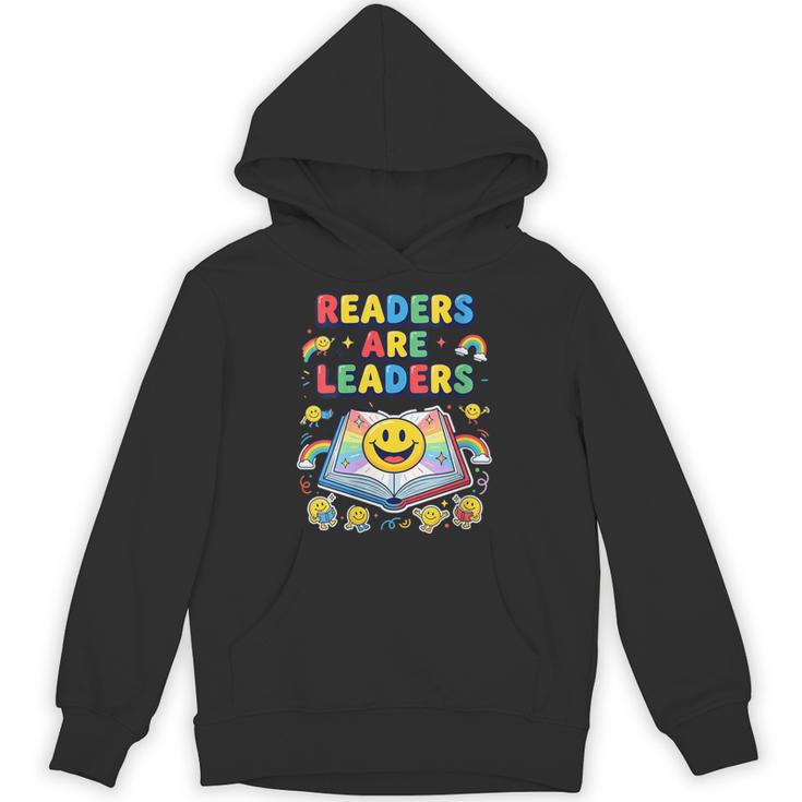 Women's Readers Are Leaders Reading Book Lovers Teacher Rainbow Kids Unisex Hoodie