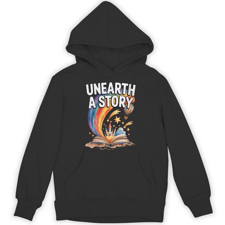 Women's Unearth A Story Rainbow Treasure Book Summer Reading 2026 Unisex Hoodie Women's Unearth A Story Rainbow Treasure Book Summer Reading 2026 Unisex Hoodie