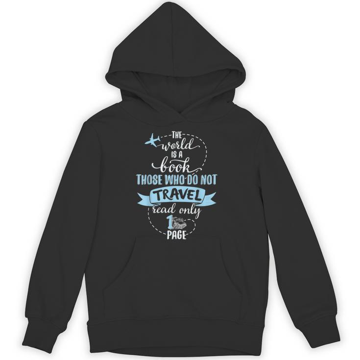 The World Is a Book Go Travel Travelling T-Shirt Unisex Hoodie