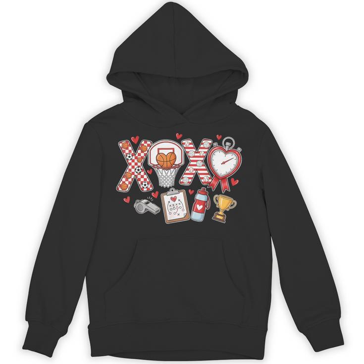 XOXO Physical Education Valentines Day Baseball Football Men Unisex Hoodie