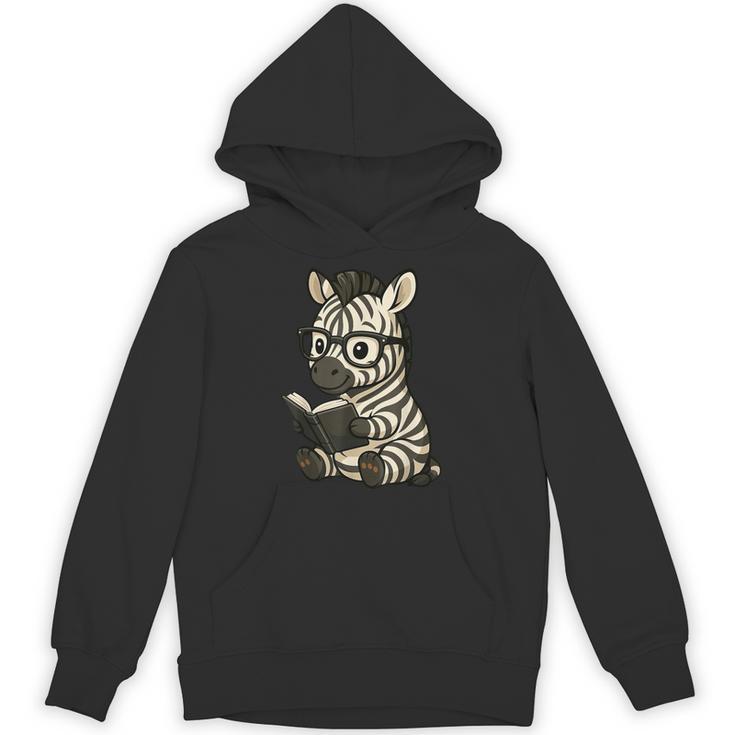 Zebra Reading Book Lover Unisex Hoodie