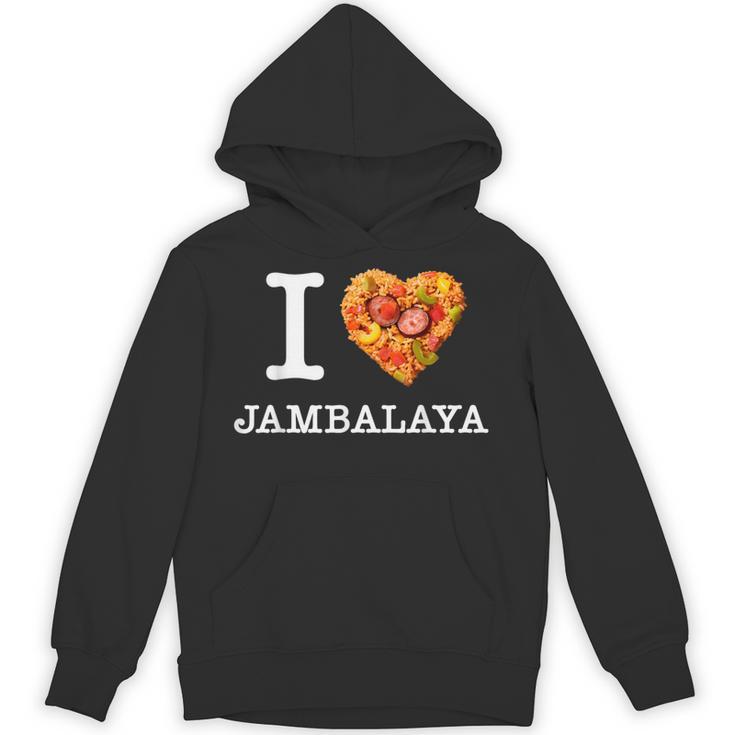 “I Love Jambalaya” のジャンバラヤ好き向けデザイン パーカー