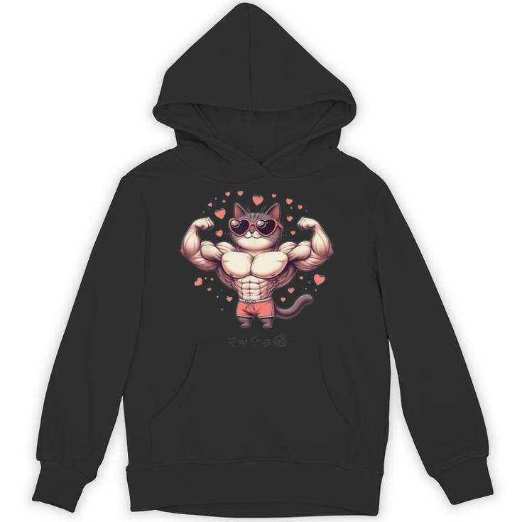 【面白tシャツ】マッチョ猫 面白い おもしろ 服 ネタ パーカー