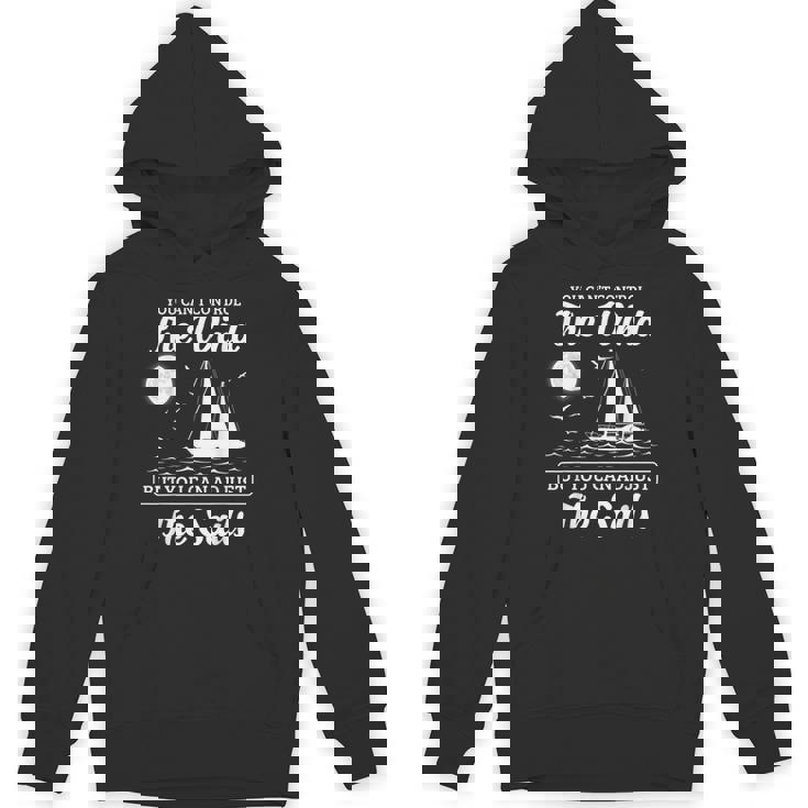 インスピレーションを与えるセーリングの引用句 航海風と帆のデザイン。 パーカー