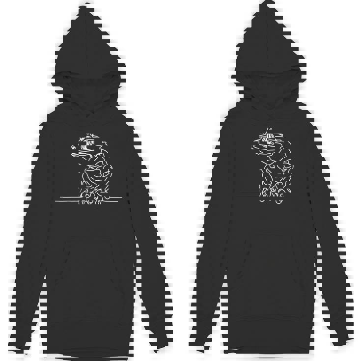 エレガントなラインアート ガーゴイル ヤモリ 爬虫類 パーカー