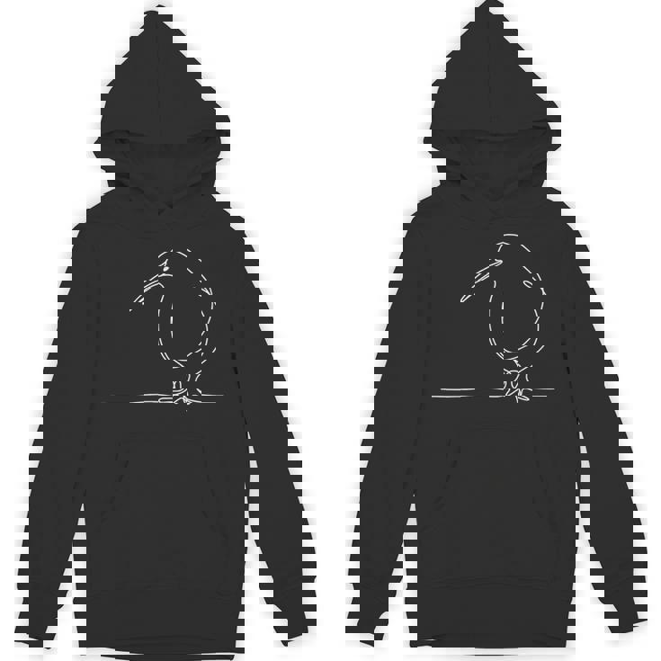 キウイバード ラインアート ミニマリスト ワンライン パーカー