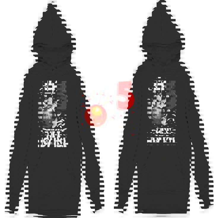 キッズ 5歳の誕生日 男の子 ボウリング This Is How I Roll 5歳 パーカー