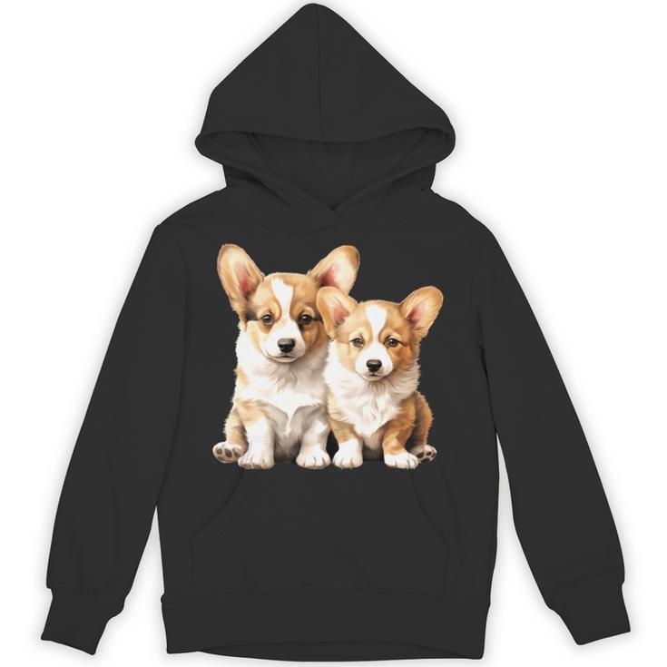 コーギー子犬 長袖tシャツ パーカー