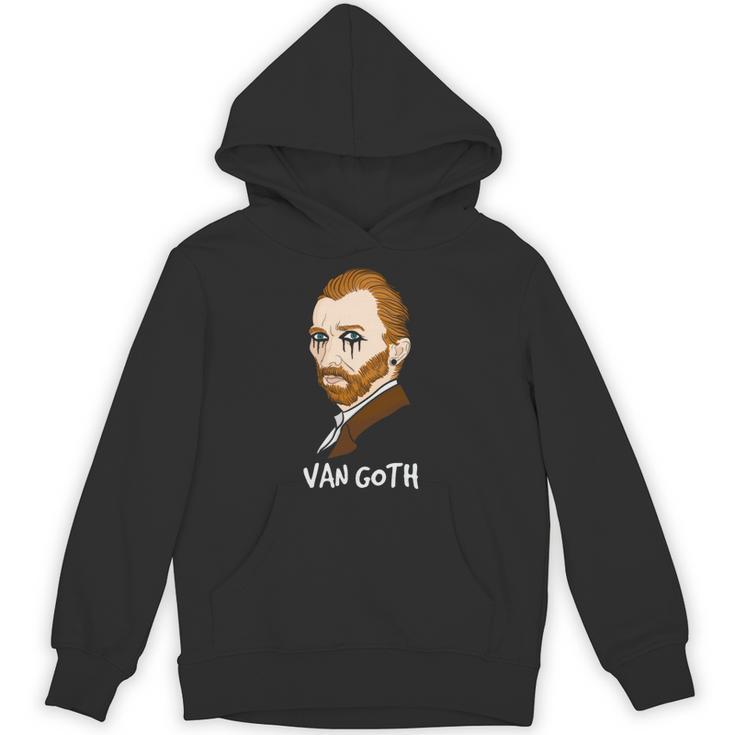 ゴッホ ゴス ポートレート ダーク 美術史 駄洒落ゴシック ユーモア 長袖tシャツ パーカー