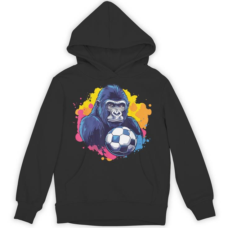 ゴリラ サッカーボール 鮮やかな色 パーカー