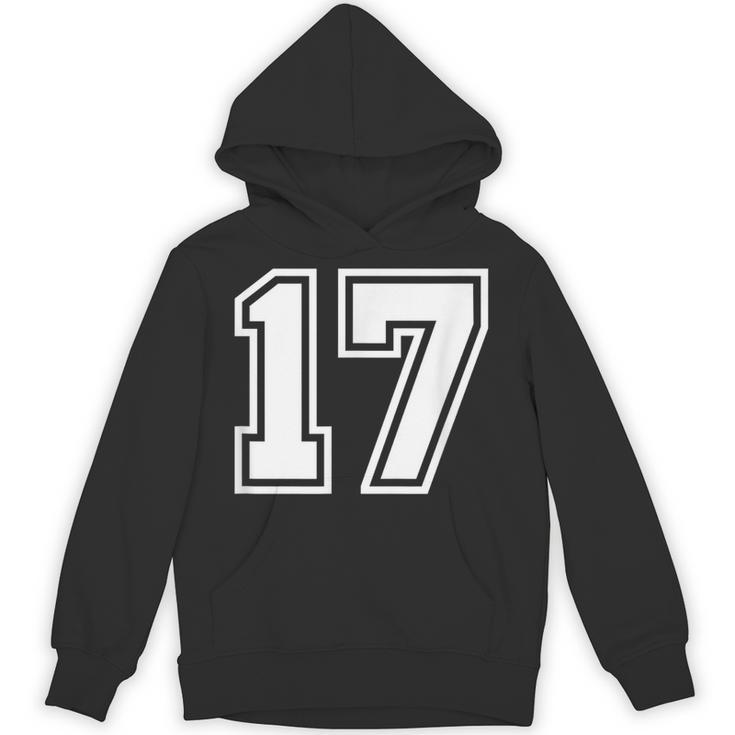 チームジャージーナンバー＃17スポーツギフト パーカー