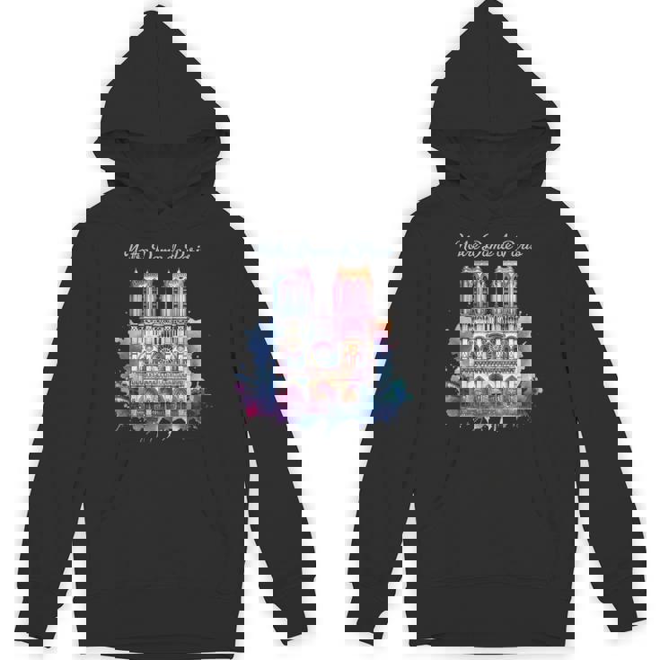 ノートルダム大聖堂 水彩画 パーカー