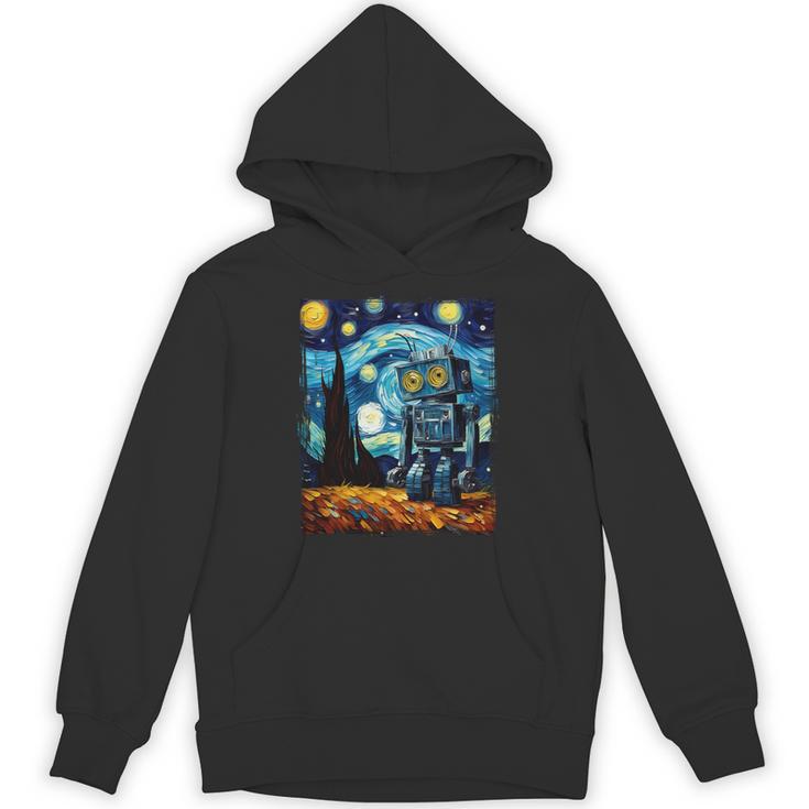 ビンテージロボットアート ゴッホ おもちゃ ロボットビルダー ロボティクス 長袖tシャツ パーカー